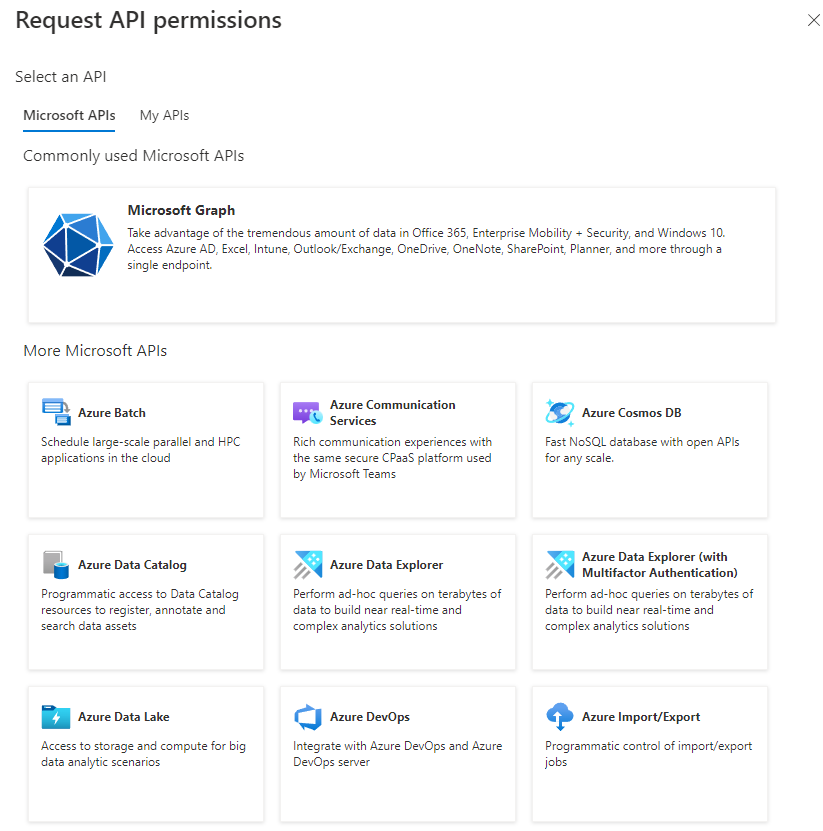 MSGraph option