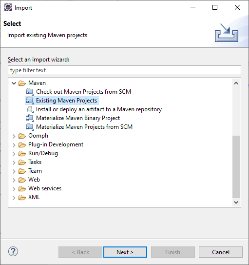 Java Desktop Import Maven