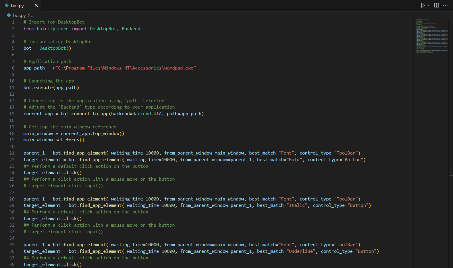 Win Inspector - Generated Code