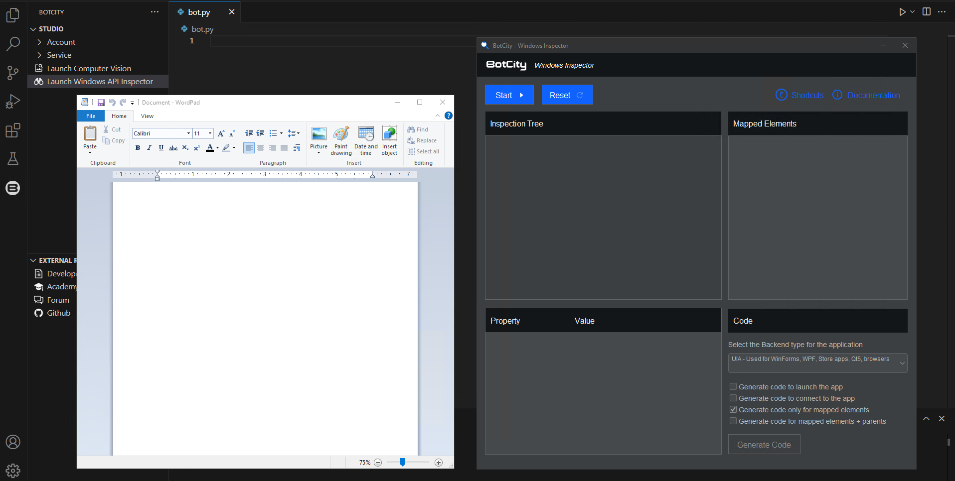 Start Win Inspector