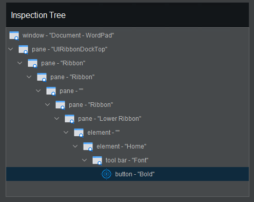 Win Inspector - Inspection Tree