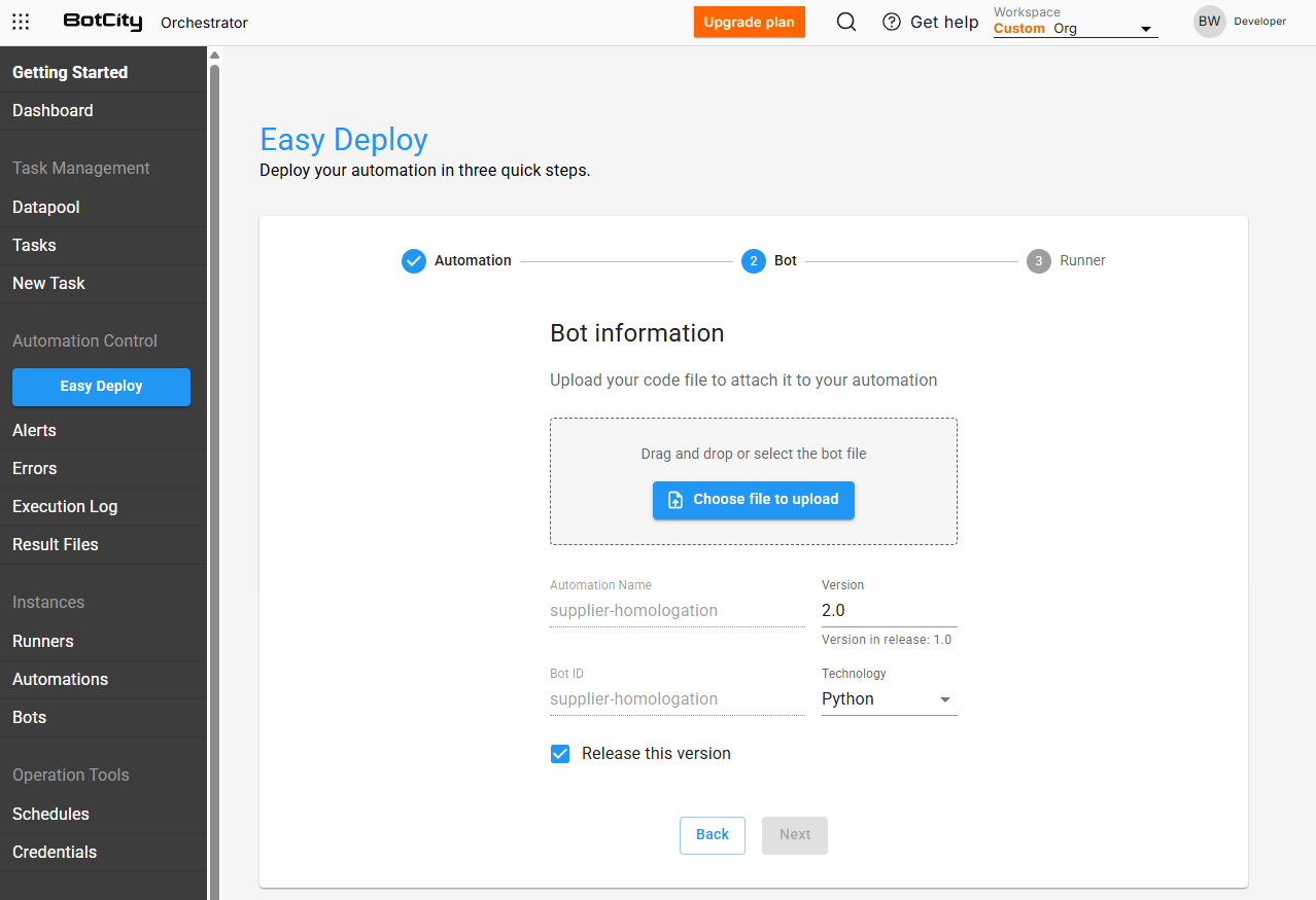 Easy Deploy - Update Bot