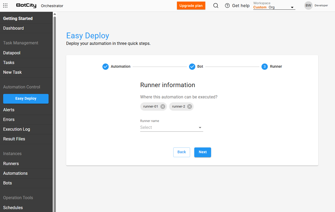 EasyDeploy Step 3