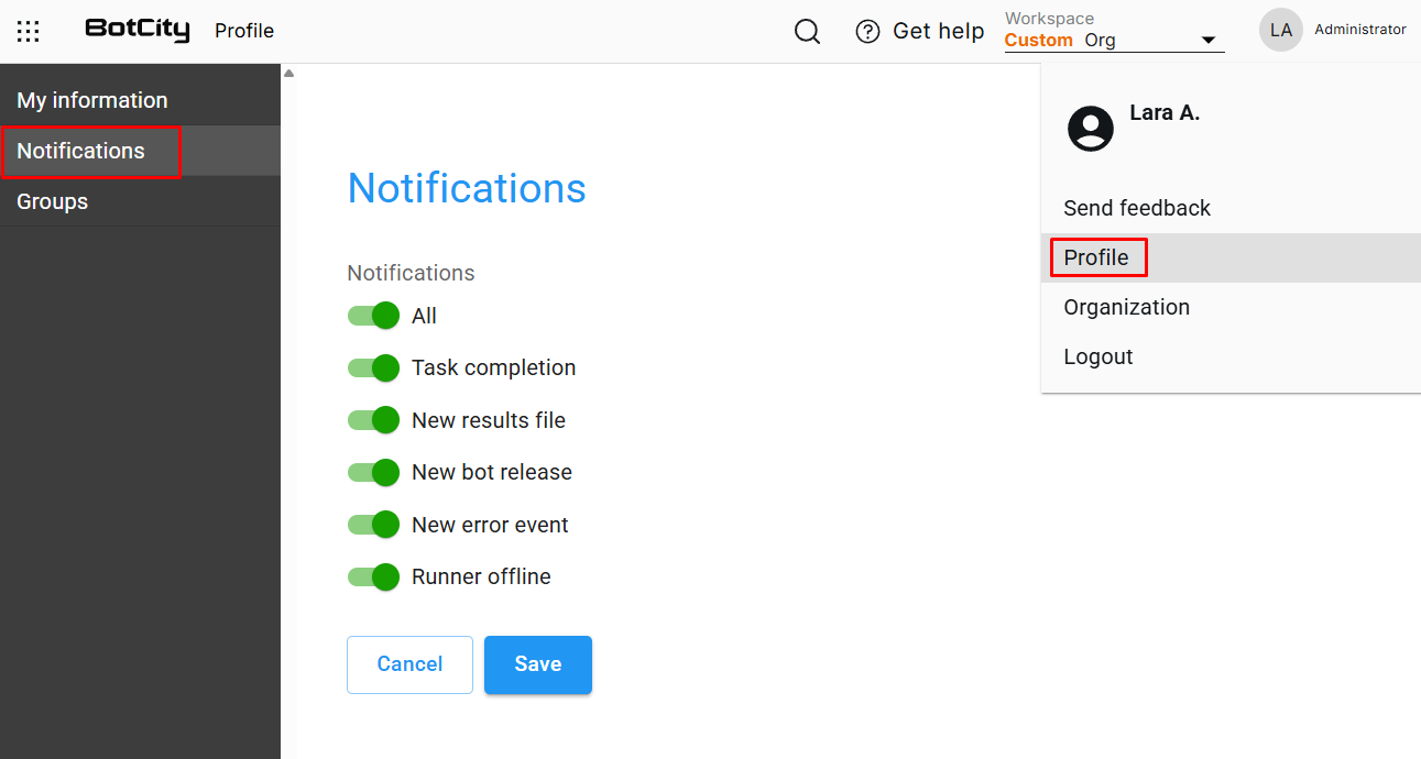 Enable notifications
